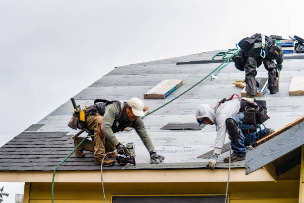 Professional Roof Installation technician working in Manistee, MI